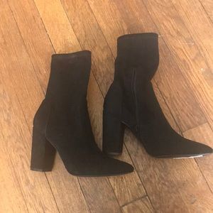 Black Suede Sock Boots